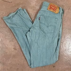 Levi’s 501 Buttonfly‎ Light Blue White Oak Cone Denim Jeans